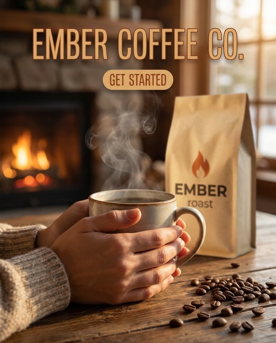 Coffee brand ad example